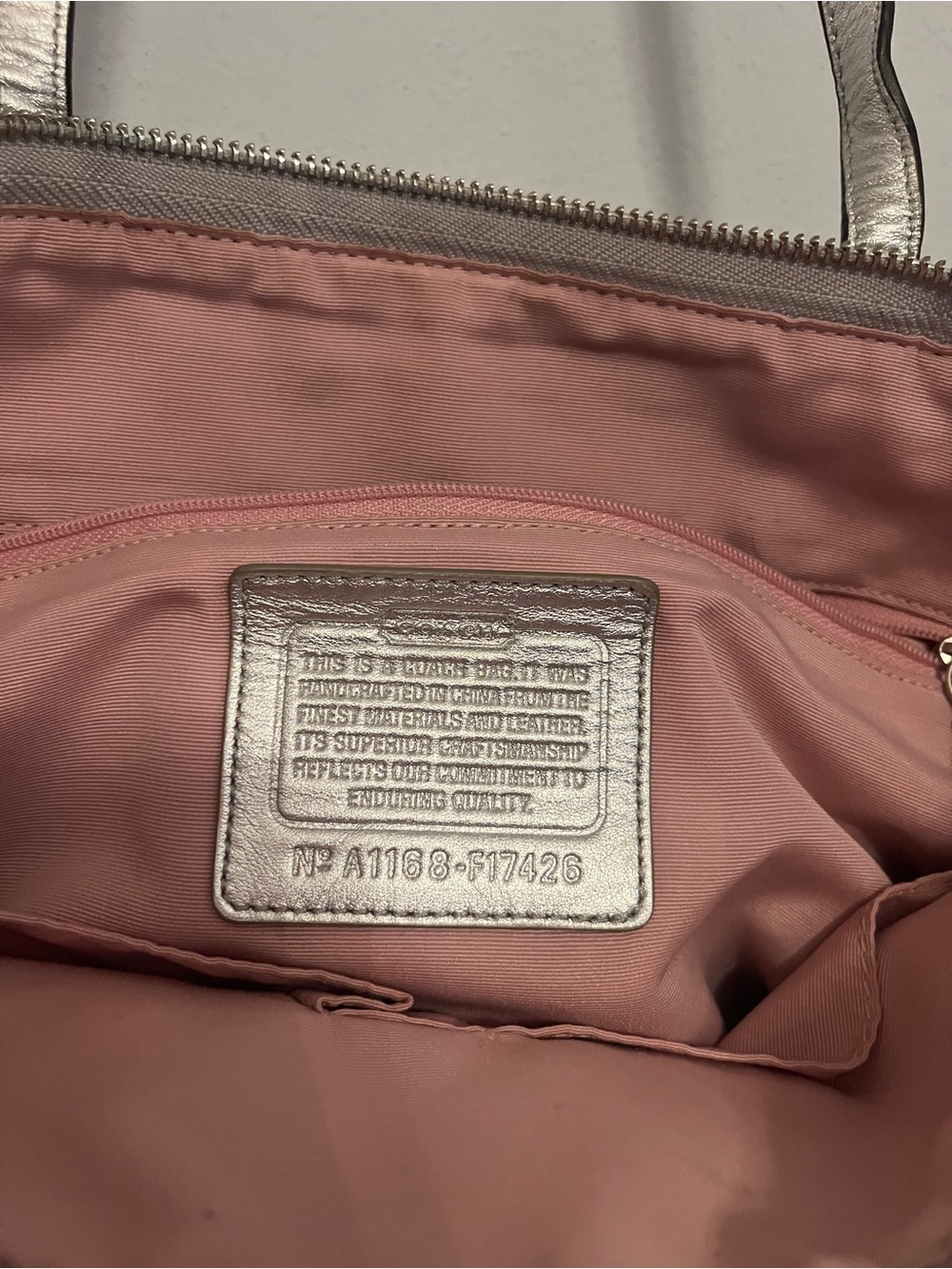 Coach Beige Signature Multi Stripe Tote F17426 - Picture 12 of 15